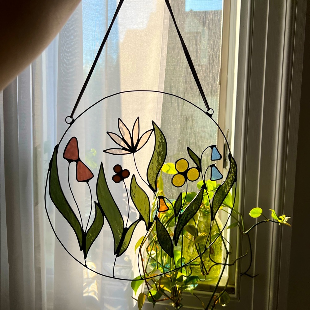 Stained glass fall wreath!